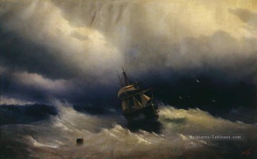 romantique romantisme Tableau Peinture - bateau de mer Romantique Ivan Aivazovsky russe